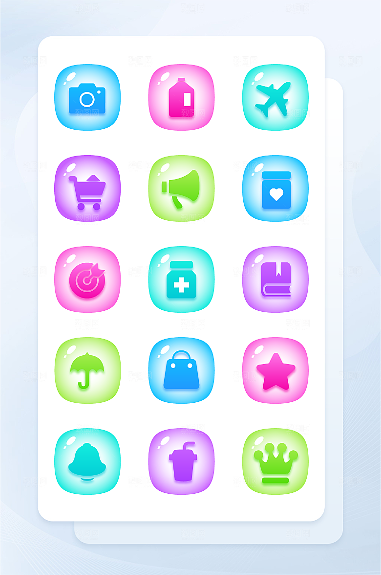 扁平程序应用app图标