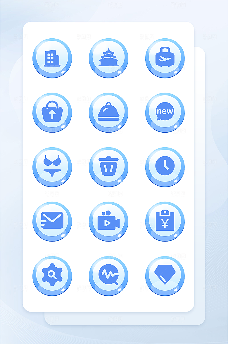 扁平程序应用app图标