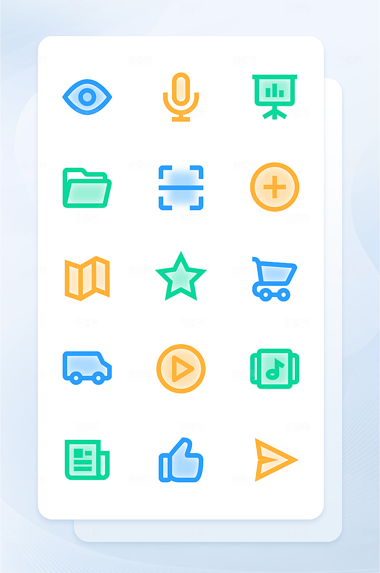 扁平程序应用app图标