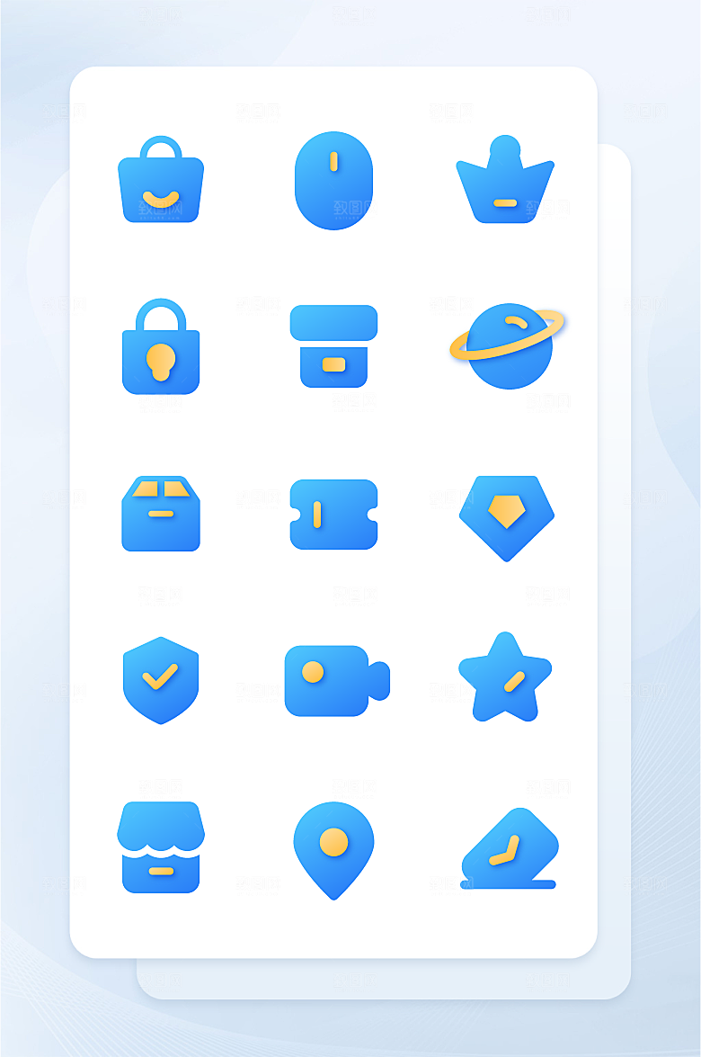 扁平程序应用app图标