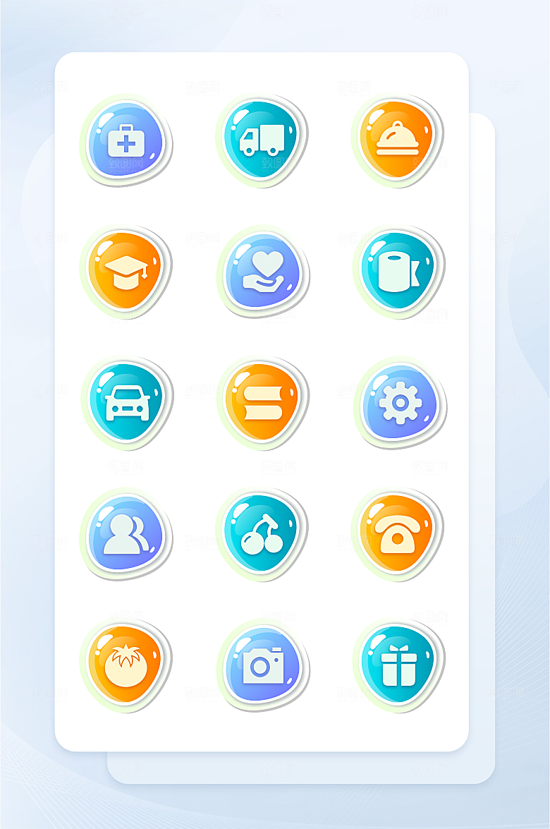 扁平程序应用app图标