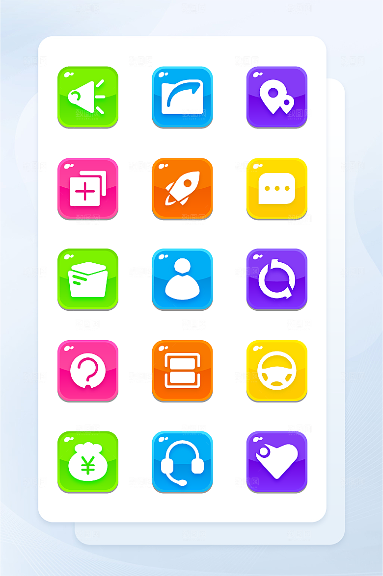 扁平程序应用app图标