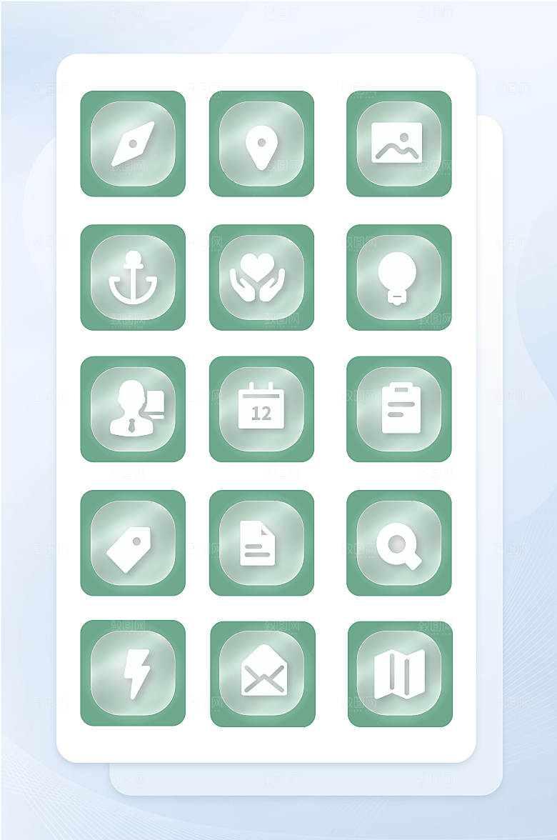 扁平程序应用app图标