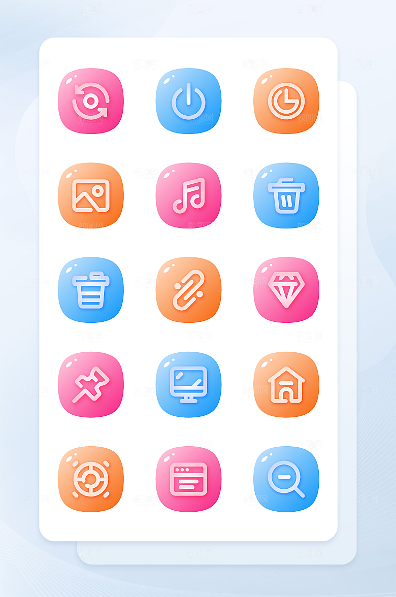 扁平程序应用app图标