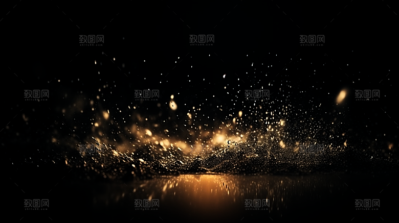 金色星光颗粒背景