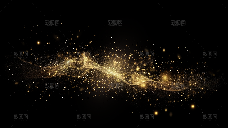 金色星光颗粒背景