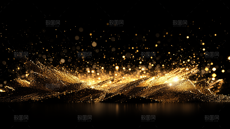 金色星光颗粒背景