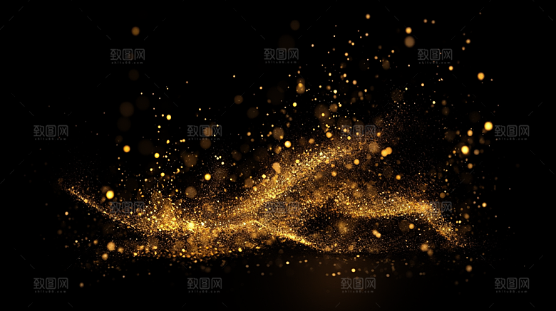 金色星光颗粒背景