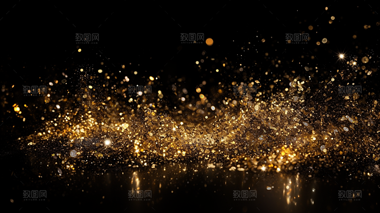 金色星光颗粒背景