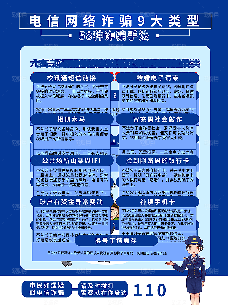 预防电信网络诈骗海报