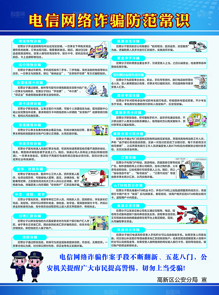 预防电信网络诈骗海报