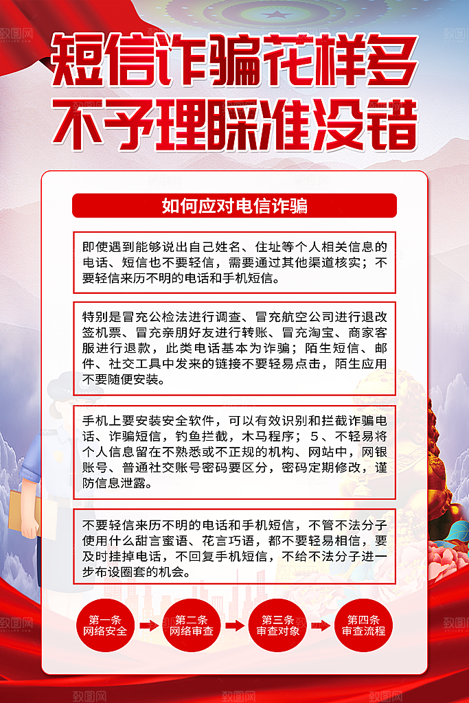 预防电信网络诈骗海报