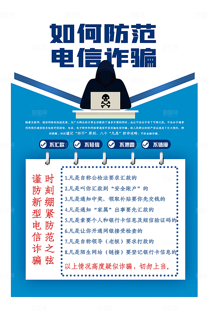 预防电信网络诈骗海报