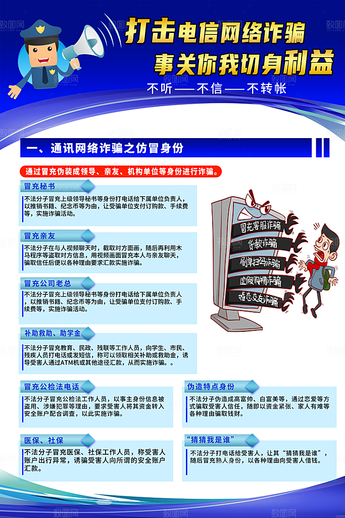 预防电信网络诈骗海报