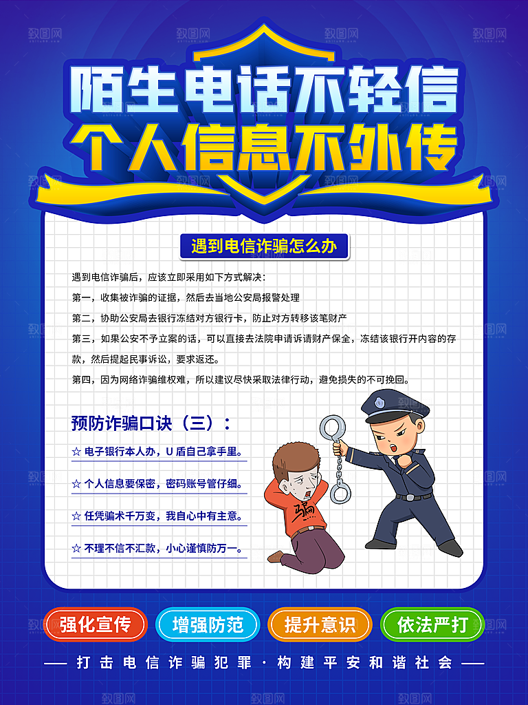 预防电信网络诈骗海报