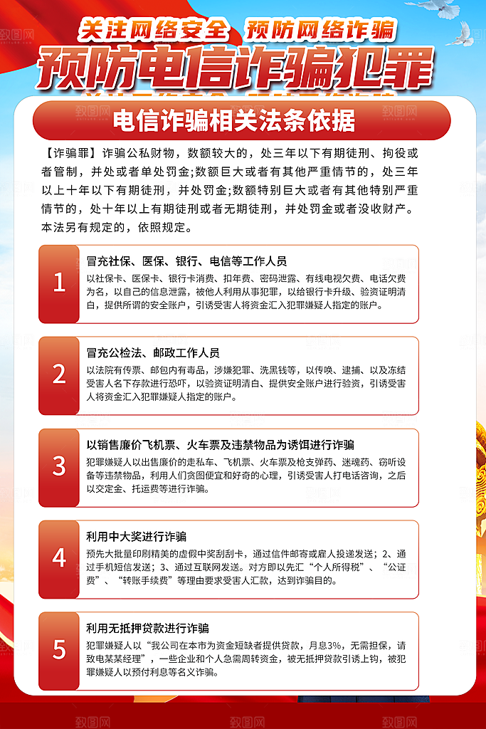 预防电信网络诈骗海报