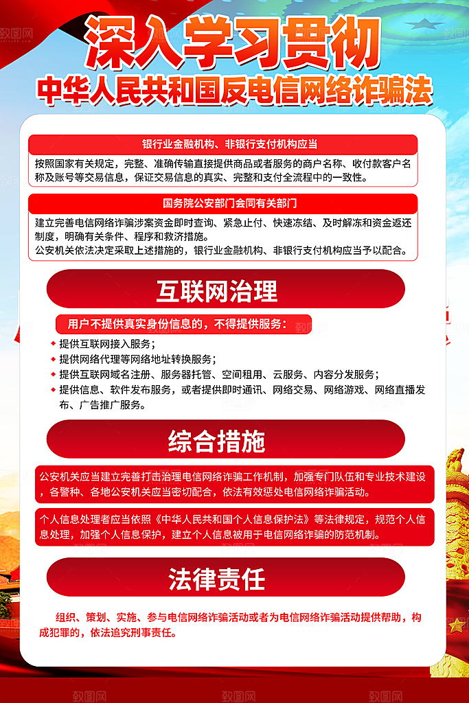 预防电信网络诈骗海报