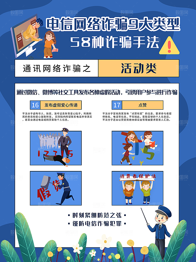预防电信网络诈骗海报