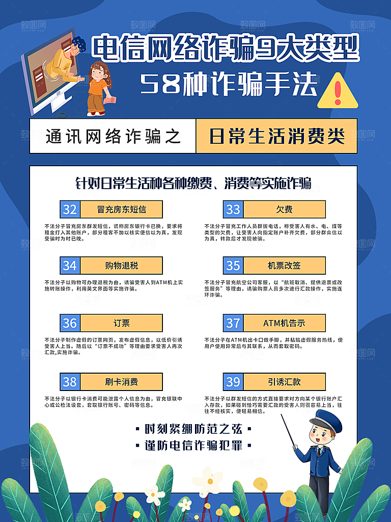 预防电信网络诈骗海报