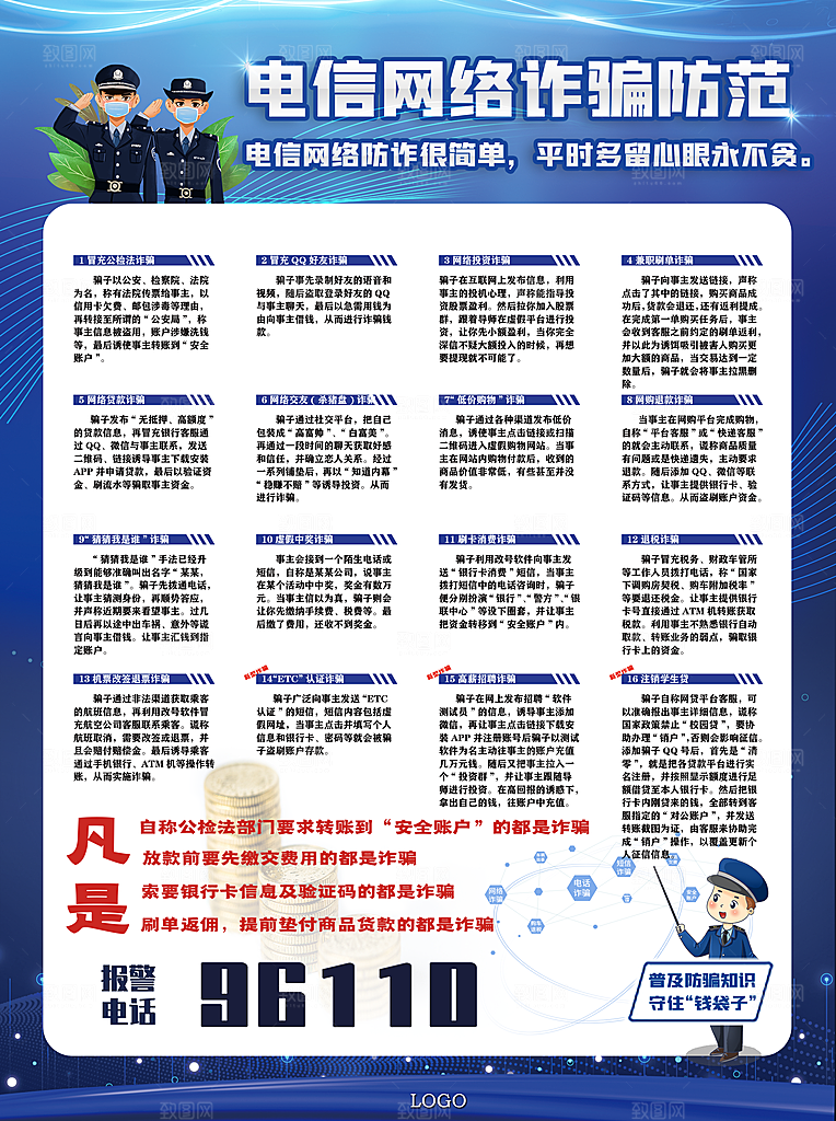 预防电信网络诈骗海报