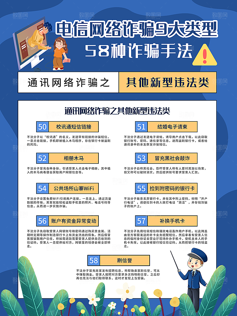 预防电信网络诈骗海报
