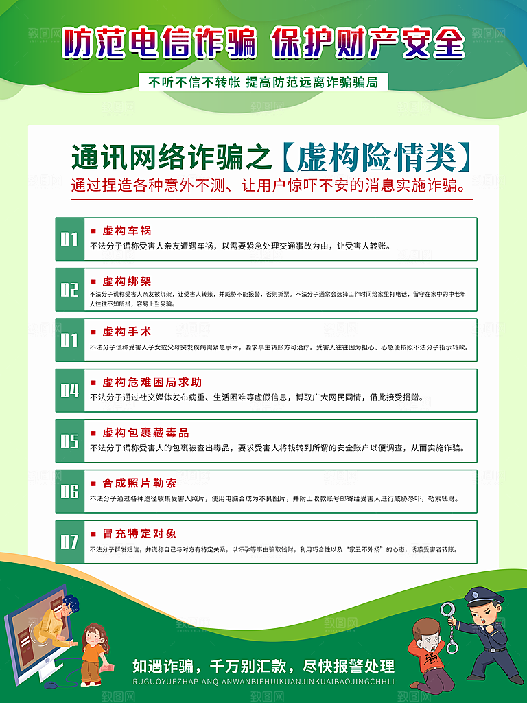 预防电信网络诈骗海报