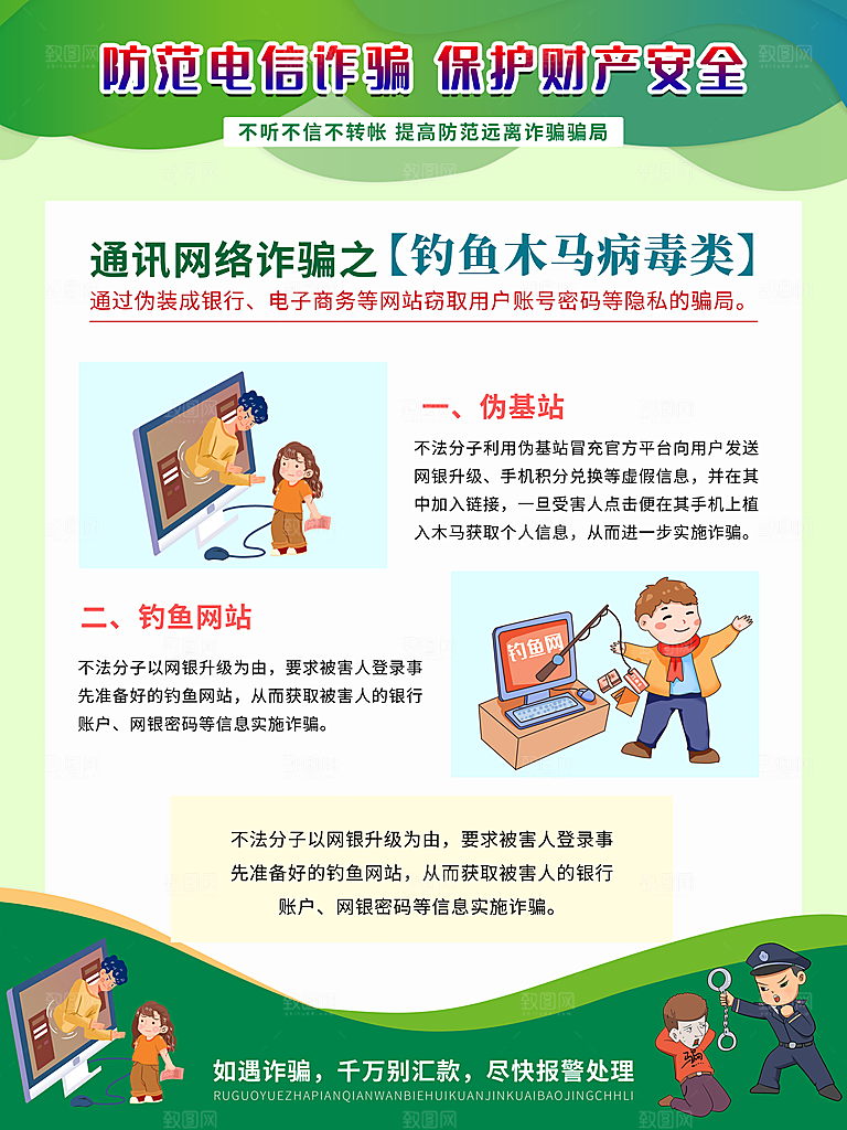 预防电信网络诈骗海报