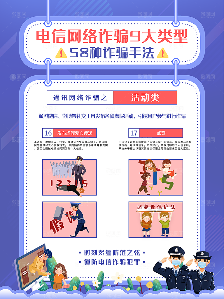 预防电信网络诈骗海报