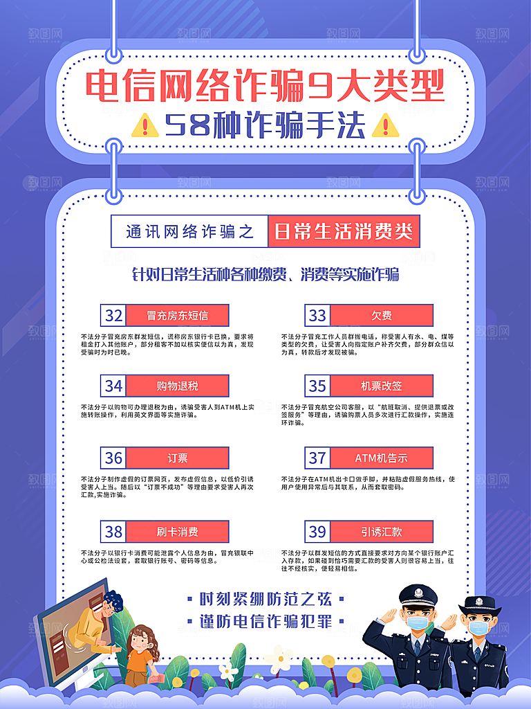 预防电信网络诈骗海报