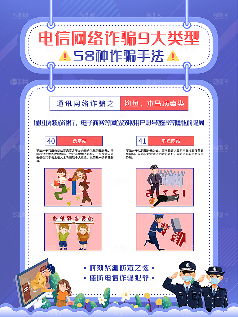 预防电信网络诈骗海报