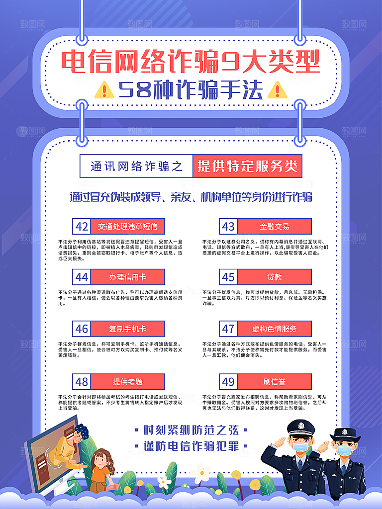 预防电信网络诈骗海报