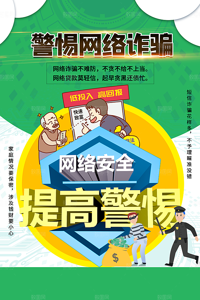预防电信网络诈骗海报