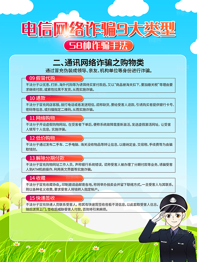 预防电信网络诈骗海报