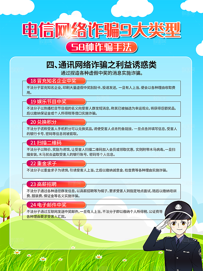 预防电信网络诈骗海报
