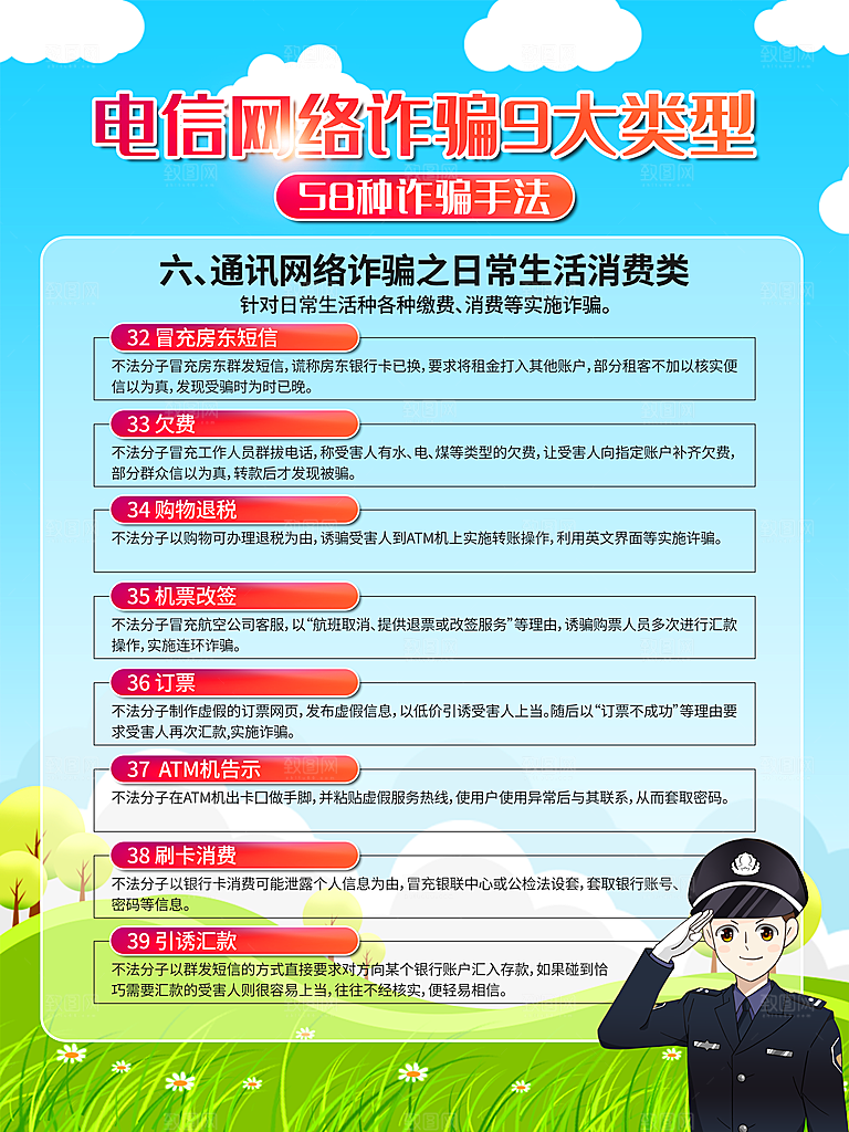 预防电信网络诈骗海报