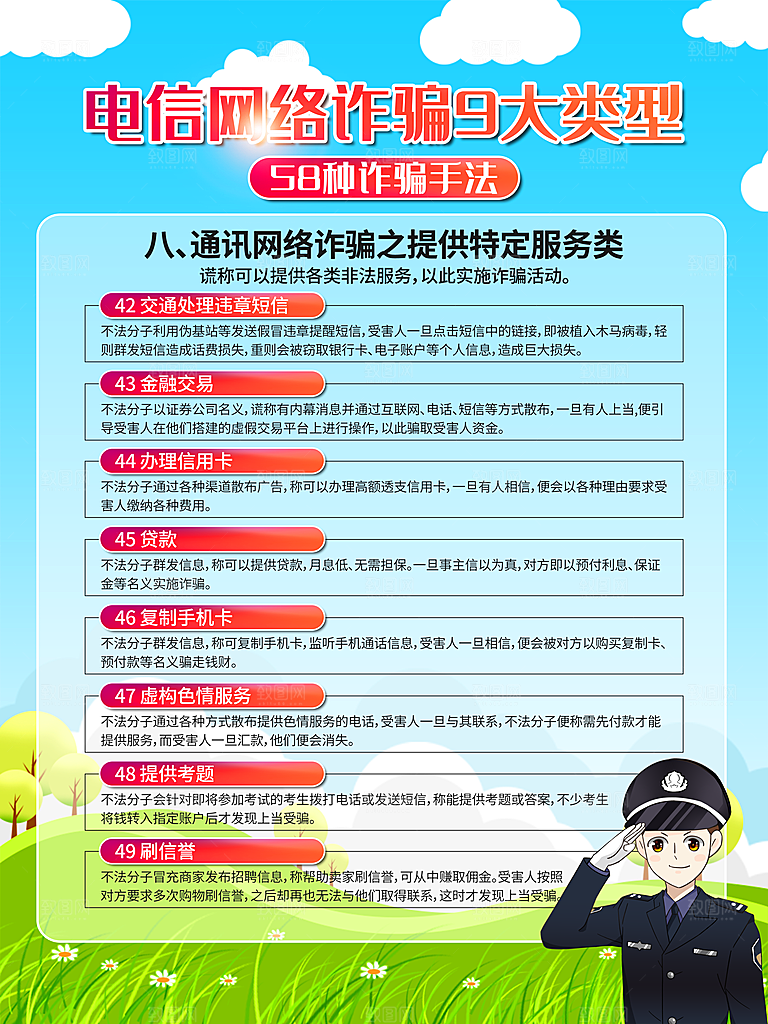 预防电信网络诈骗海报