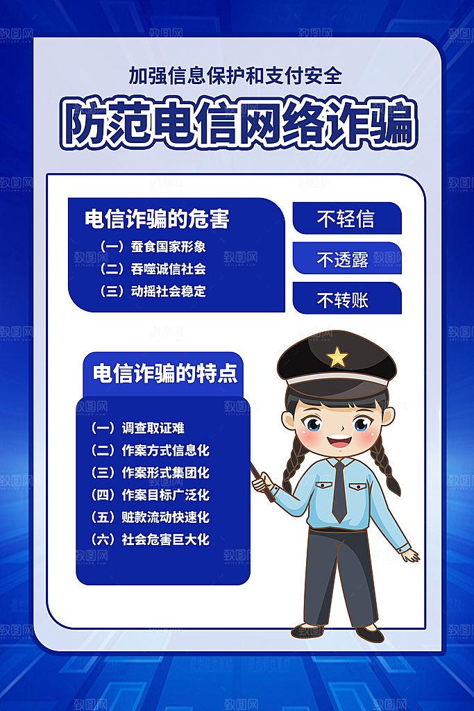预防电信网络诈骗海报