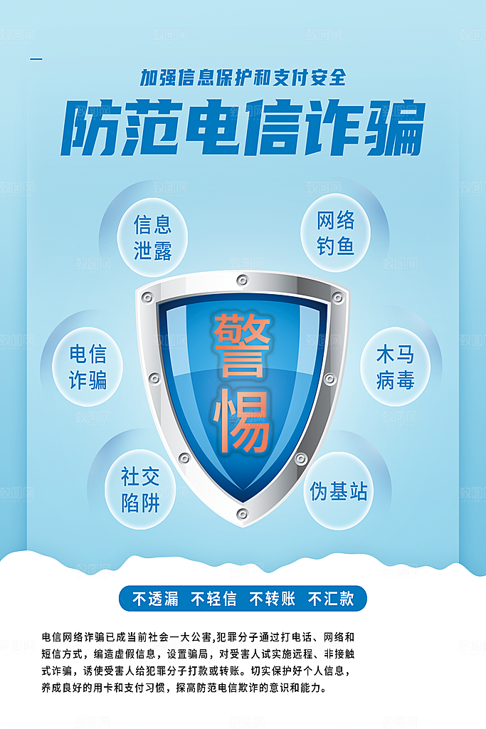预防电信网络诈骗海报