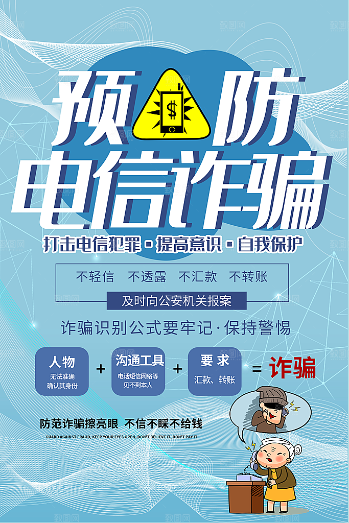 预防电信网络诈骗海报