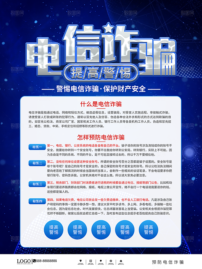 预防电信网络诈骗海报