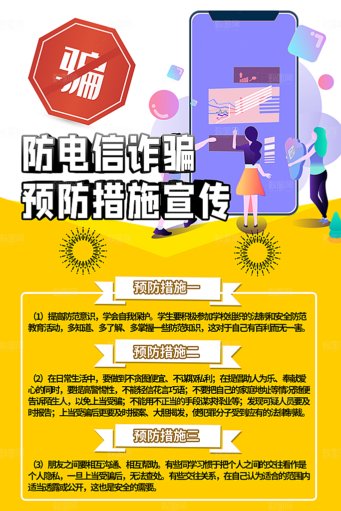预防电信网络诈骗海报