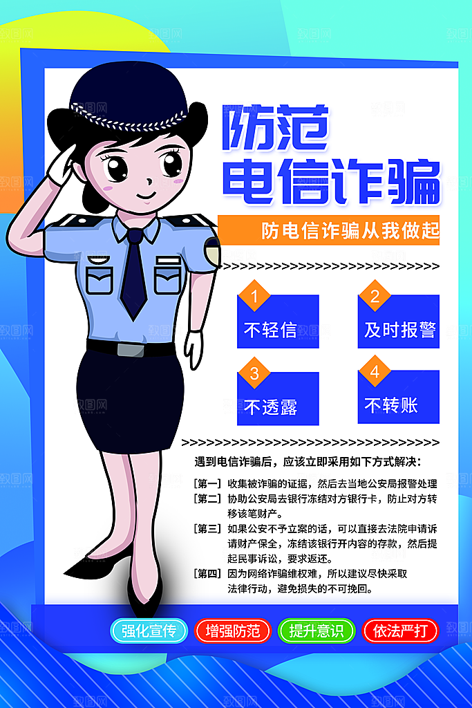 预防电信网络诈骗海报