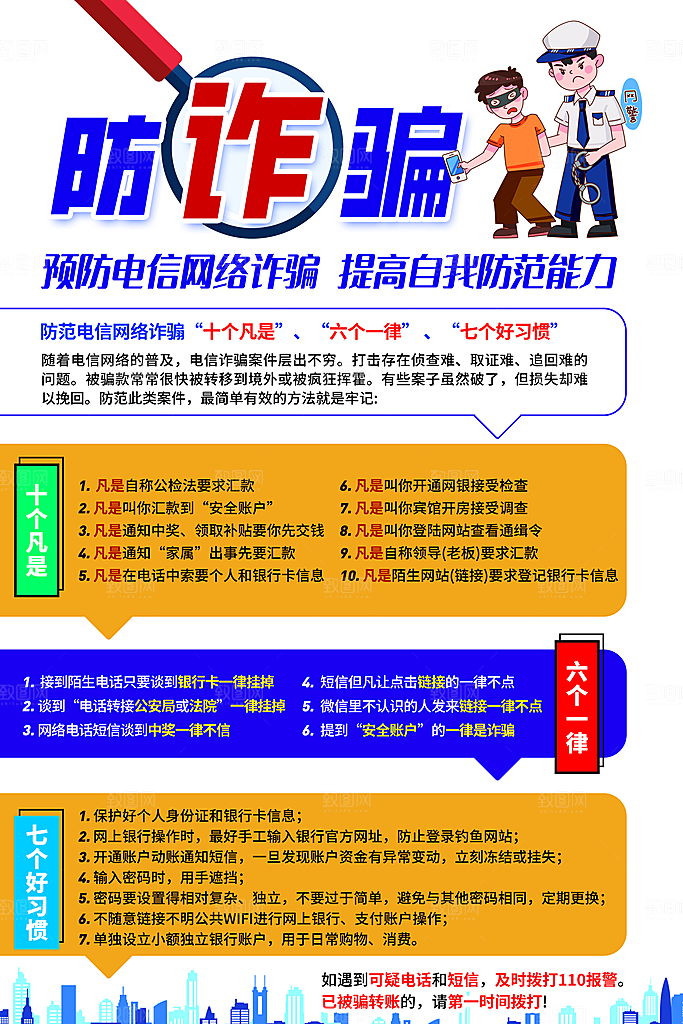 预防电信网络诈骗海报