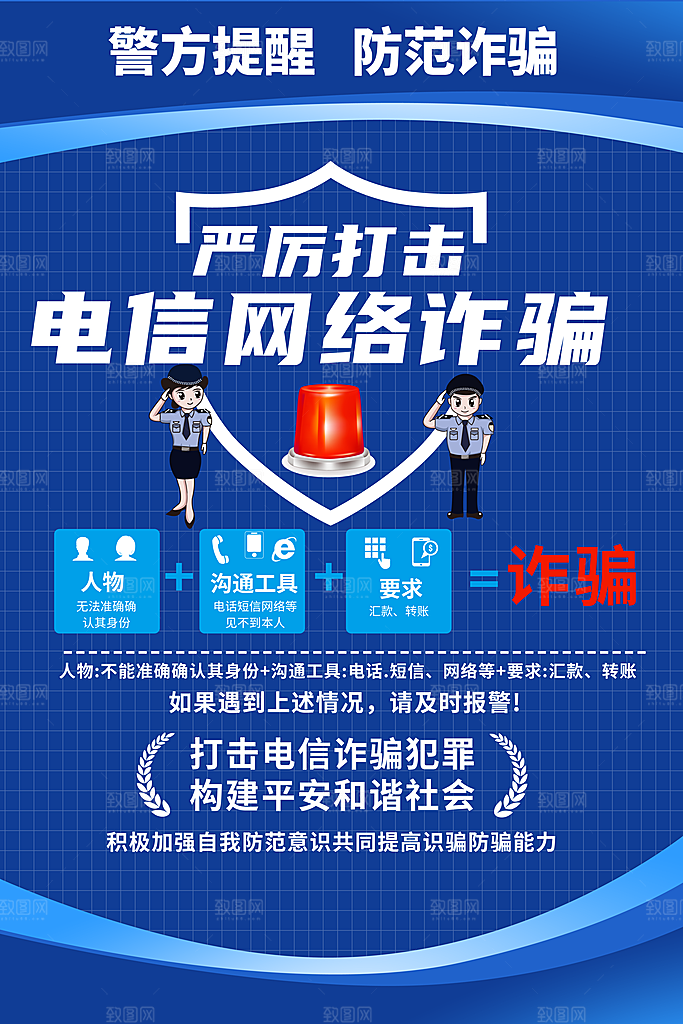预防网络诈骗宣传海报