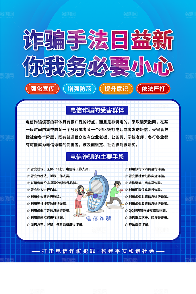 预防网络诈骗宣传海报