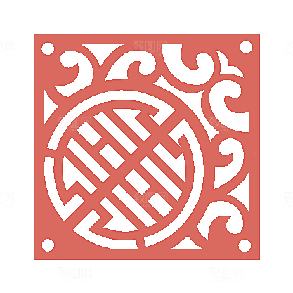 中式窗格图案素材