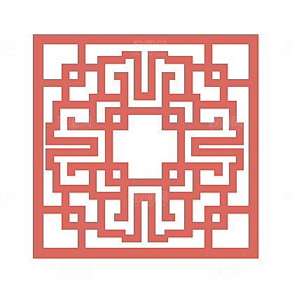 中式窗格图案素材