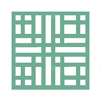 中式窗格图案素材