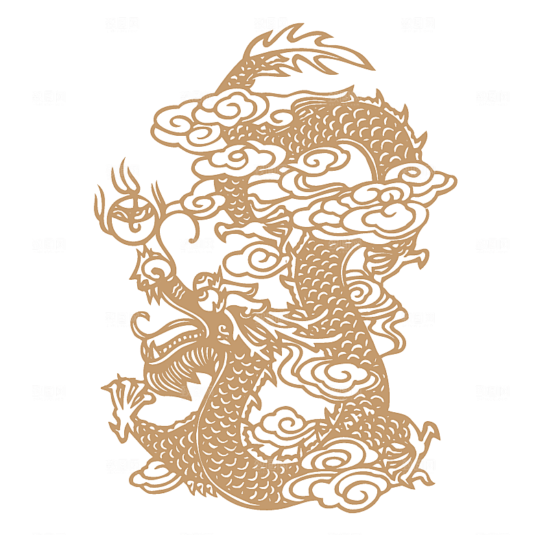 中式龙凤图案素材