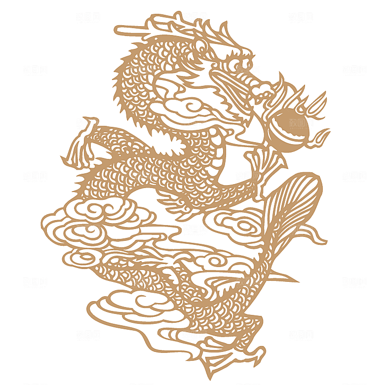 中式龙凤图案素材